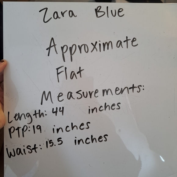 Zara Blue White Floral Printed Linen Blend Coastal Button Up Midi Dress Size L - Picture 8 of 8